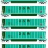 Athearn 94931 HO RTR Bathtub Gondola W/Load, O&W #5 (5)