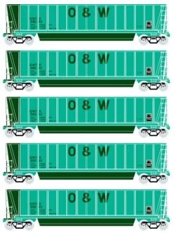 Athearn 94931 HO RTR Bathtub Gondola W/Load, O&W #5 (5)