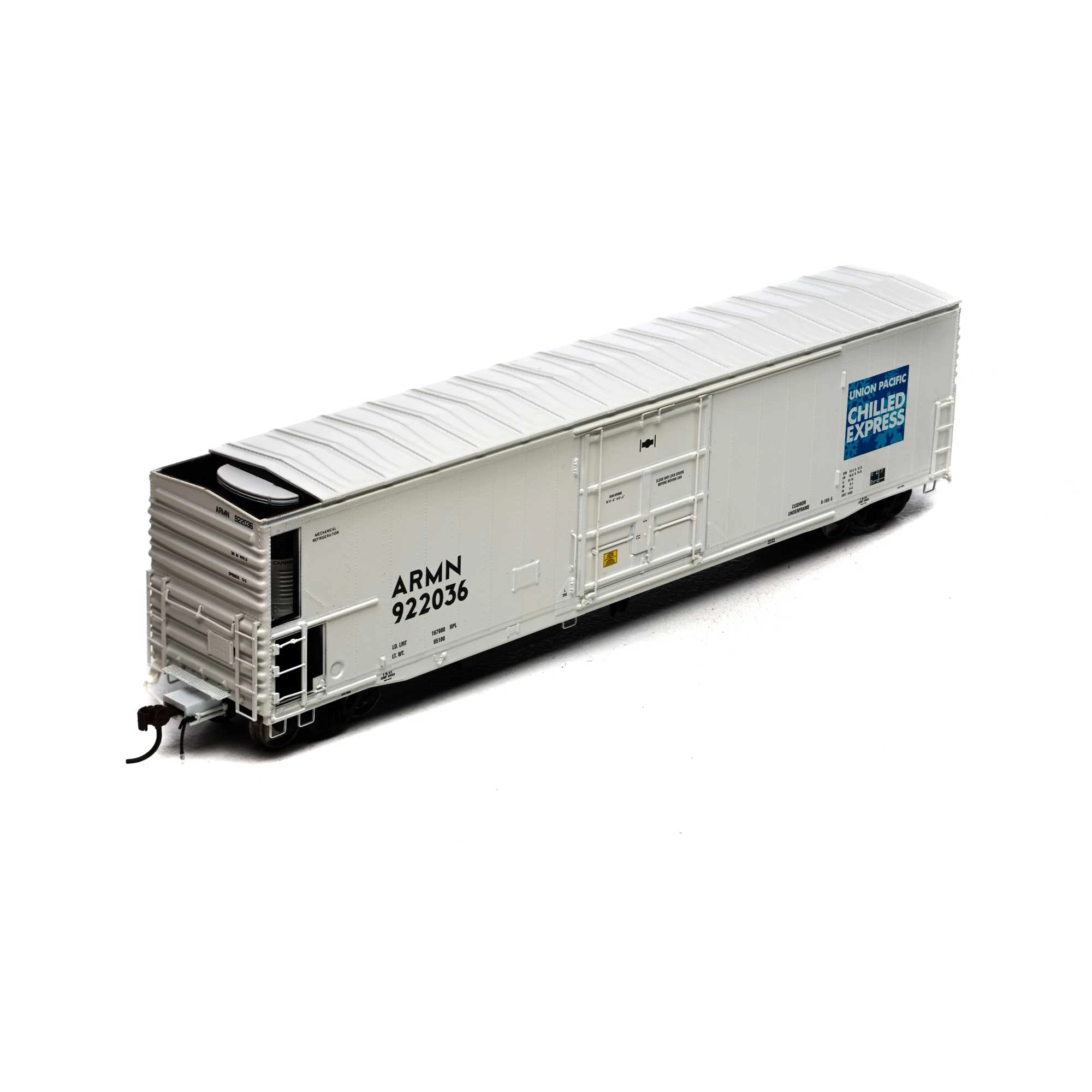 Athearn G63098 HO UP/ARMIN/Chilled 57' Mechanical Reefer Blk Comp #922036 3 Athearn G63098 HO UP/ARMIN/Chilled 57' Mechanical Reefer Blk Comp #922036