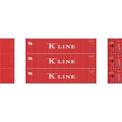 Athearn 27054 HO K-Line 40' Corrugated Low-Cube Container # 2 (Pack Of 3)