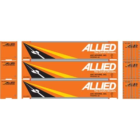 Athearn 27715 HO Allied 48' Container (Pack Of 3) 3 Athearn 27715 HO Allied 48' Container (Pack Of 3)