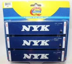 Athearn 2854 HO NYK 45' Corrugated Dry Box Ready To Roll (Pack Of 3)