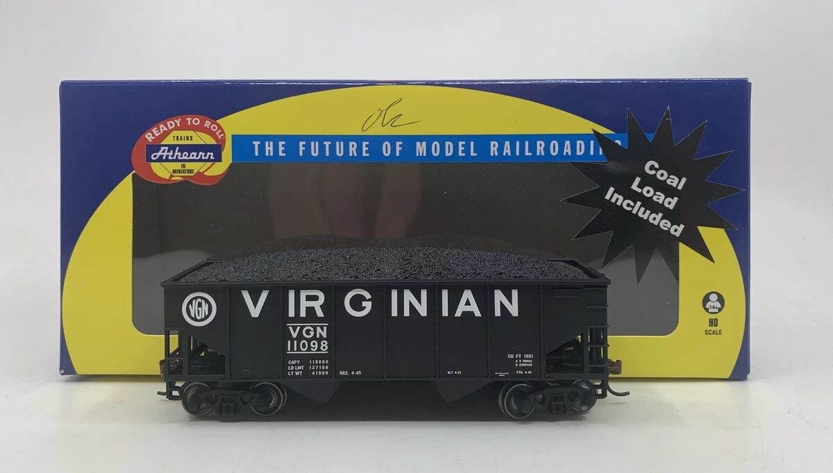Athearn 79515 HO Virginian 34' Ribbed Hopper #11098 4 Athearn 79515 HO Virginian 34' Ribbed Hopper #11098 - Image 2