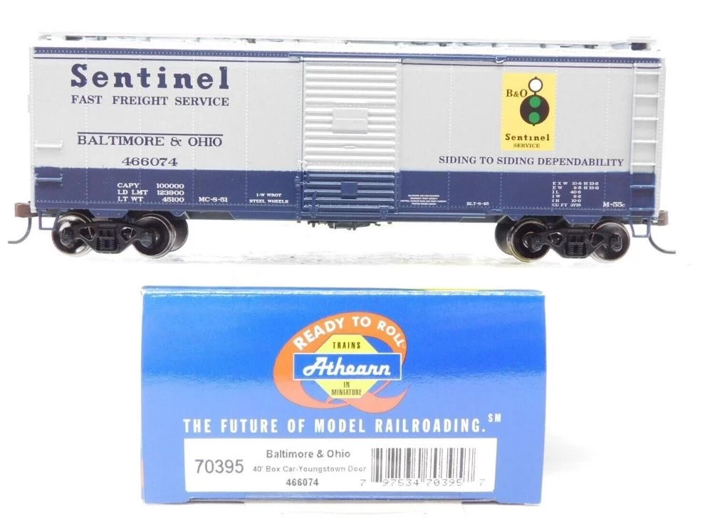 Athearn 70395 HO B&O 40' Box Car-Youngstown Door #566074 3 Athearn 70395 HO B&O 40' Box Car-Youngstown Door #566074