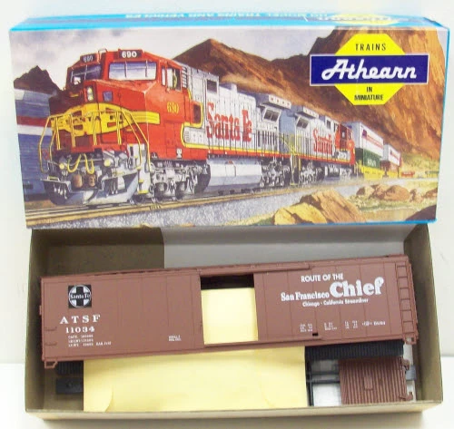 Athearn 5055 HO Scale 50' S/DR Box ATSF S/F Chief Kit 3 Athearn 5055 HO Scale 50' S/DR Box ATSF S/F Chief Kit