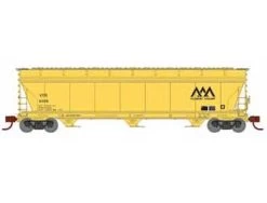 Athearn 12943 N Scale ACF 4600 3 Bay Covered Hopper Vermont Railway VTR 6008