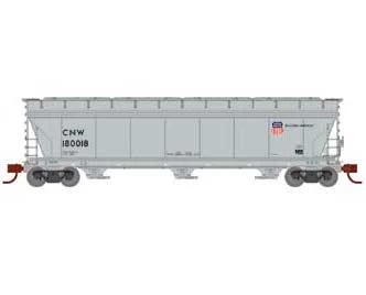 Athearn 12947 N Scale ACF 4600 3 Bay Covered Hopper Union Pacific CNW 180018 3 Athearn 12947 N Scale ACF 4600 3 Bay Covered Hopper Union Pacific CNW 180018