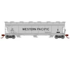 Athearn 12953 N Scale ACF 4600 3 Bay Covered Hopper Western Pacific WP 11974