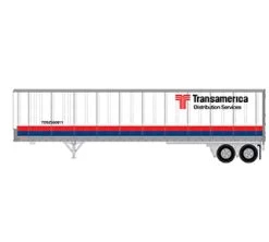 Athearn 13837 N Scale 45' Fruehauf Z-Van Trailer Transamerica TDSZ 550011