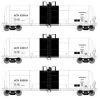 Athearn 15937 HO Scale RTC 20,900 Gallon Acid Tank Car ACTX 3 Pack