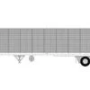 Athearn 16084 HO Scale 40' Fruehauf Z-Van Reefer Trailer Beaded Side Unlettered