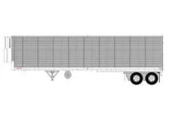 Athearn 16084 HO Scale 40' Fruehauf Z-Van Reefer Trailer Beaded Side Unlettered