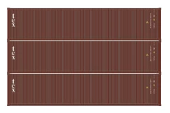 Athearn 16383 HO Scale 40' Low Cube Container Textainer TGHU 3 Pack #1