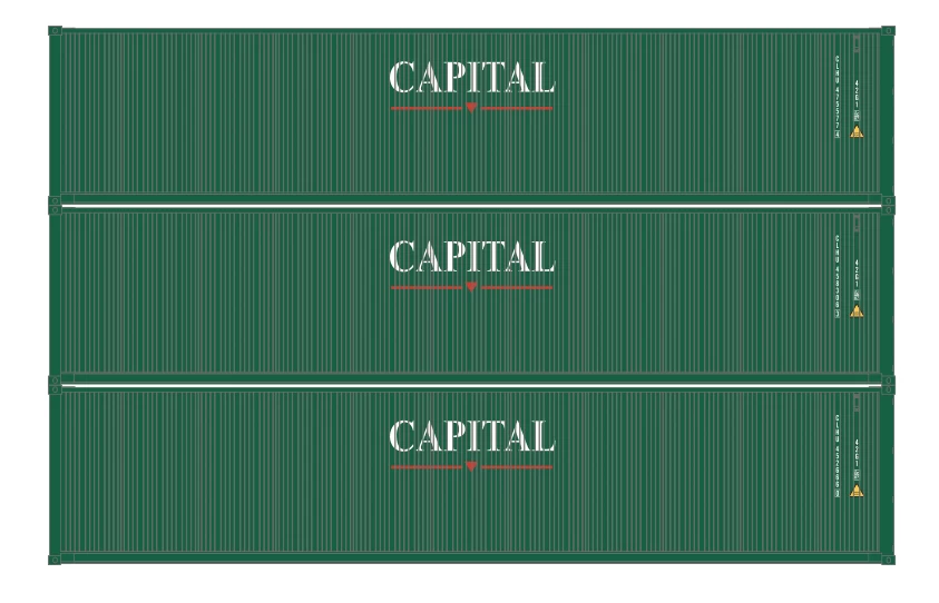 Athearn 16385 HO Scale 40' Low Cube Container Capital CLHU 3 Pack #1 3 Athearn 16385 HO Scale 40' Low Cube Container Capital CLHU 3 Pack #1