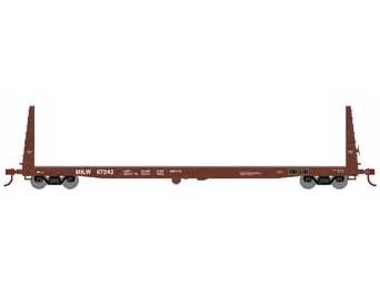 Athearn 17075 HO Scale 60' Bulkhead Flatcar Milwaukee Road MILW 67242 3 Athearn 17075 HO Scale 60' Bulkhead Flatcar Milwaukee Road MILW 67242