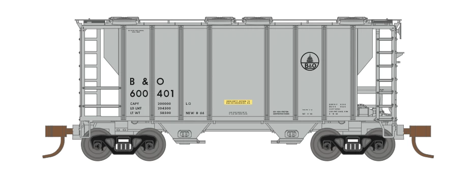 Athearn 17243 N Scale PS-2 2600 Covered Hopper Baltimore & Ohio B&O 600409 3 Athearn 17243 N Scale PS-2 2600 Covered Hopper Baltimore & Ohio B&O 600409