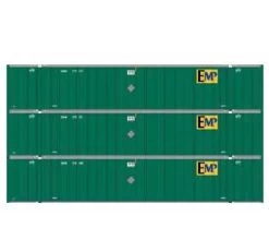 Athearn 17310 N Scale 53' Stoughton Intermodal Container EMP EMHU 3 Pack #1