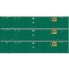Athearn 17311 N Scale 53' Stoughton Intermodal Container EMP EMHU 3 Pack #2