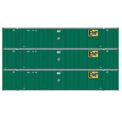 Athearn 17311 N Scale 53' Stoughton Intermodal Container EMP EMHU 3 Pack #2