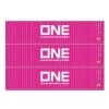 Athearn 17434 N Scale 40' High Cube Container ONE 3 Pack #1