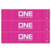 Athearn 17435 N Scale 40' High Cube Container ONE 3 Pack #2