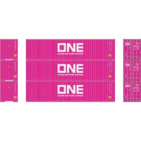 Athearn 17435 N Scale 40' High Cube Container ONE 3 Pack #2 4 Athearn 17435 N Scale 40' High Cube Container ONE 3 Pack #2 - Image 2