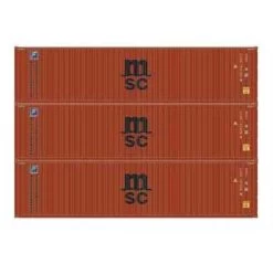 Athearn 17439 N Scale 40' High Cube Container MSC/Florens 3 Pack #2