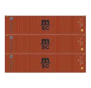 Athearn 17439 N Scale 40' High Cube Container MSC/Florens 3 Pack #2 3 Athearn 17439 N Scale 40' High Cube Container MSC/Florens 3 Pack #2