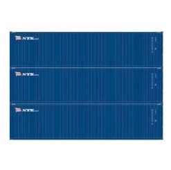 Athearn 17445 N Scale 40' High Cube Container NYK 3 Pack #2