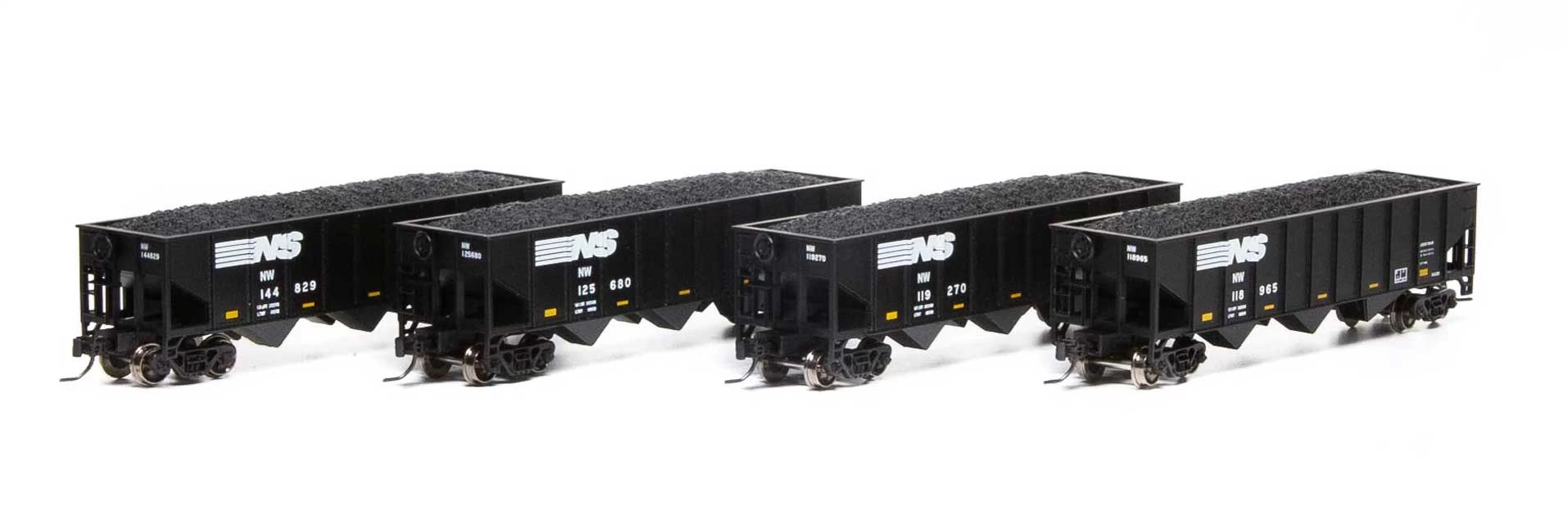 Athearn 17625 N Scale 40' 3 Bay Ribbed Hopper Norfolk Southern NW 4-Pack #1 3 Athearn 17625 N Scale 40' 3 Bay Ribbed Hopper Norfolk Southern NW 4-Pack #1