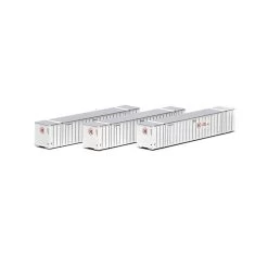 Athearn 17654 N Scale 53' Stoughton Intermodal Container 3-Pack HUB White