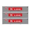 Athearn 17702 N Scale 40' Smooth Side Container K-Line 3 Pack -Explore Athearn's Exquisite Train Models At athearnoutlet.com! athearn 17702 n scale 40 smooth side container k line 3 pack