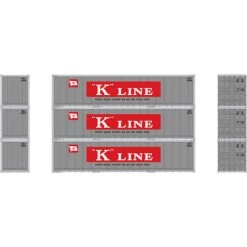Athearn 17702 N Scale 40' Smooth Side Container K-Line 3 Pack -Explore Athearn's Exquisite Train Models At athearnoutlet.com! athearn 17702 n scale 40 smooth side container k line 3 pack2