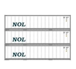 Athearn 17704 N Scale 40' Smooth Side Container NOL 3 Pack