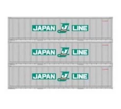 Athearn 17707 N Scale 40' Smooth Side Container Japan Line 3 Pack