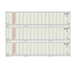 Athearn 17708 N Scale 40' Smooth Side Container DART 3 Pack