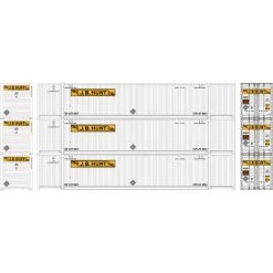 Athearn 17754 N Scale 53' CIMC Intermodal Container JB Hunt #1 3-Pack