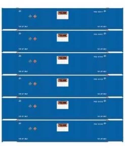 Athearn 18043 N Scale 53' CIMC Intermodal Container Yellow YRCU 6 Pack #2