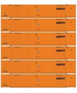 Athearn 18044 N Scale 53' CIMC Intermodal Container Schneider SNLU 6 Pack #1