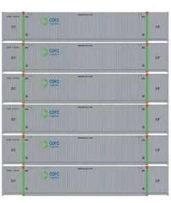 Athearn 18048 N Scale 53' CIMC Intermodal Container COFC Logitsics CFQU 6 Pack #1