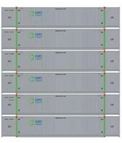 Athearn 18049 N Scale 53' CIMC Intermodal Container COFC Logitsics CFQU 6 Pack #2