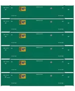 Athearn 18050 N Scale 53' CIMC Intermodal Container EMP EMHU 6 Pack #1