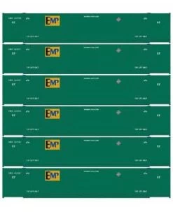 Athearn 18051 N Scale 53' CIMC Intermodal Container EMP EMHU 6 Pack #2