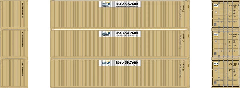 Athearn 20107 N Scale 40' Low Cube Container Mobile Modular ANYU 3 Pack #2 4 Athearn 20107 N Scale 40' Low Cube Container Mobile Modular ANYU 3 Pack #2 - Image 2