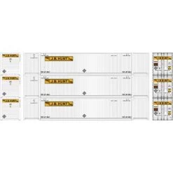 Athearn 26634 HO Scale 53' CIMC Intermodal Container JB Hunt #1 3-Pack