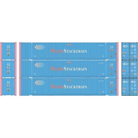 Athearn 26677 HO Scale 53' Jindo Intermodal Container Pacer Stacktrain 3-Pack 3 Athearn 26677 HO Scale 53' Jindo Intermodal Container Pacer Stacktrain 3-Pack