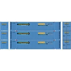 Athearn 26680 HO Scale 53' Jindo Intermodal Container Werner Global WERU 3-Pack