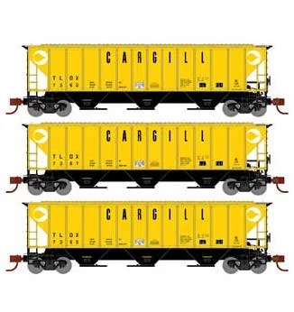 Athearn 27403 N Scale PS 4427 Covered Hopper Cargill TLDX 3 Pack 3 Athearn 27403 N Scale PS 4427 Covered Hopper Cargill TLDX 3 Pack