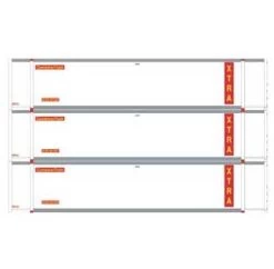 Athearn 27699 HO Scale 48' Container XTRA XCRU #2 3 Pack