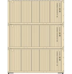 Athearn 27782 HO Scale 20' Intermodal Corrugated Container "Container King" CKRU 3-Pack #2